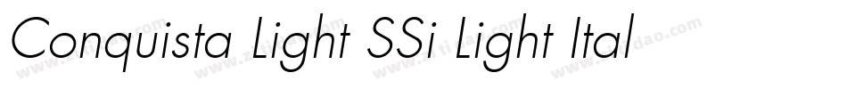 Conquista Light SSi Light Italic字体转换